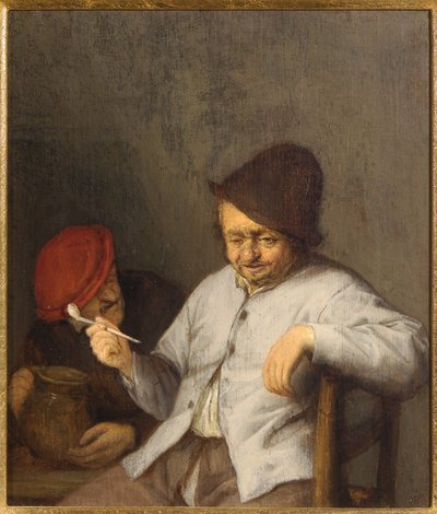 द स्मोकर एंड द ड्रिंकर, c.1650 द्वारा एड्रिएन जंज़। वैन ओस्टेड