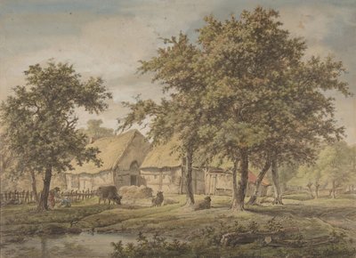 एक फार्महाउस के साथ लैंडस्केप, 1757-1837। द्वारा एड्रियनस डी विसेरो