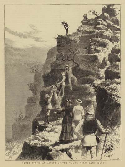 दक्षिण अफ्रीका, लायन्स हेड, केप कॉलोनी का एक चढ़ाई द्वारा एड्रिएन इमैनुएल मैरी