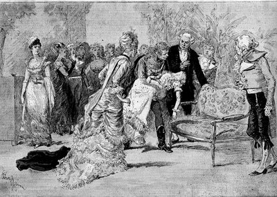 नाट्य प्रस्तुतीकरण: जूल्स क्लेरेटी (1840-1913) और विलियम बुस्नाच (1832-1907) द्वारा एडौर्ड एंजेलो (सोलिग्नैक) और मेल कासोथी (लुईस डी फार्गेस) के साथ "" ले ब्यू सोलिग्नैक ""। पेरिस, थिएटर डु चैटेलेट द्वारा एड्रिएन इमैनुएल मैरी