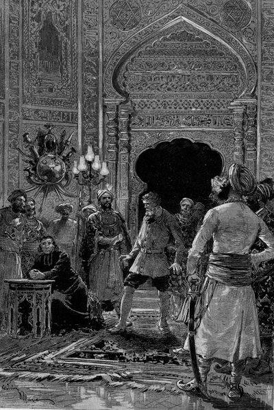 नाट्य प्रस्तुति: पॉल फेलिक्स जोसेफ टेलियड (1826-1896) (अब्बे पैट्रिस) और मोंटल (निकोलस चार्ल्स बोनलारोन) के साथ चार्ल्स बुएट (1846-1897) द्वारा 'ले प्रिट्रे' का दृश्य VI द्वारा एड्रिएन इमैनुएल मैरी
