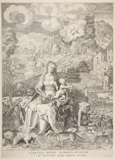 वर्जिन एंड चाइल्ड इन अ लैंडस्केप, ca. 1597। द्वारा एजिडियस सदेलर II