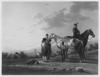 द ट्रूपर्स, रॉयल कलेक्शन में चित्र से (उत्कीर्णन) द्वारा ऐलबर्ट (बाद) क्यूप