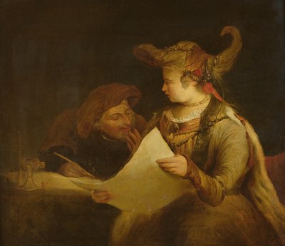 एस्तेर और मोर्दकै, c.1685 द्वारा एरंट डी गेल्डर