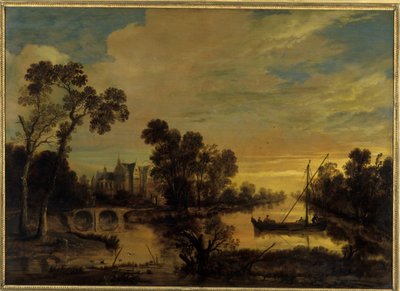 नहर के साथ लैंडस्केप, 1643 द्वारा Aert van der Neer