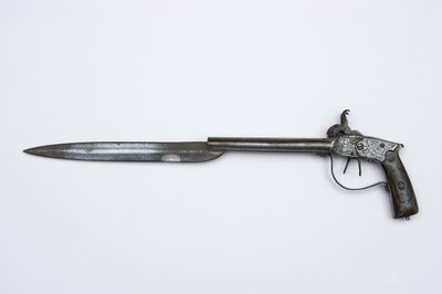 डबल बैरेल पर्क्युशन पिस्तौल, c.1840 (स्टील, पीतल और सींग) द्वारा African