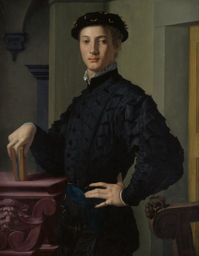 1530 के दशक में एक यंग मैन का पोर्ट्रेट। द्वारा Agnolo Bronzino