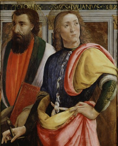 Sts Bartholomew and Julian the Hospitaler (स्वभाव, तेल और पैनल पर सोना) द्वारा एग्नोलो डी डोमेनिको