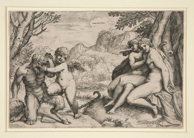 कामदेव द्वारा वश में किया गया पैन द्वारा Agostino Carracci