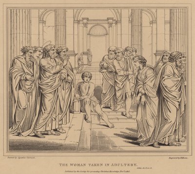 द वुमन इन एडुल्ट्री, जॉन द्वारा अगस्टिनो कार्रेसी