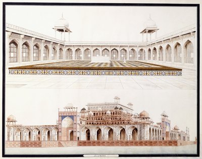 सिकंदरा, 1815 सी द्वारा आगरा स्कूल
