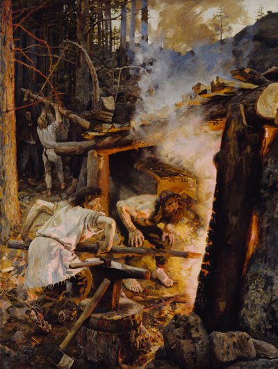 द फोर्जिंग ऑफ द सैम्पो, 1893 द्वारा Akseli Gallen Kallela