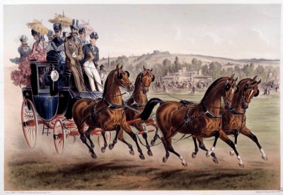 मेल कोच, रेस की वापसी अल्बर्ट एडम द्वारा प्रिंट (1833-?) 19वीं सदी के पेरिस, मुसी कार्नावलेट द्वारा अल्बर्ट एडम