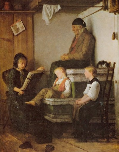 Sonntagnachmittag द्वारा Albert Anker