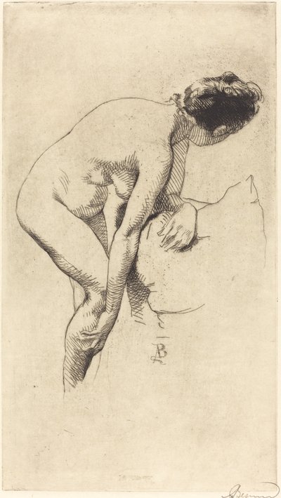 नग्न अवस्था में उसके पैर पकड़ना द्वारा Albert Besnard