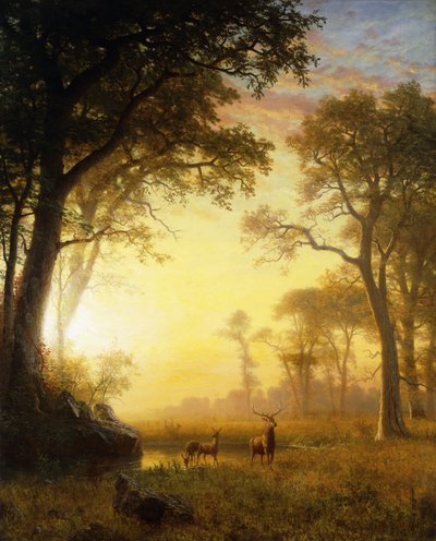 जंगल में प्रकाश, द्वारा Albert Bierstadt