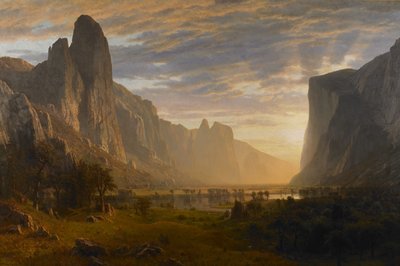 डाउन यॉसमाइट वैली, कैलिफोर्निया की तलाश में द्वारा Albert Bierstadt