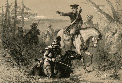 मेजर वाशिंगटन अपने मिशन पर फ्रांसीसी कमांडर, 1877 में। द्वारा अल्बर्ट बोबेट