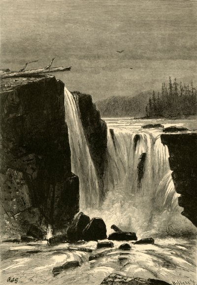 विलेमेट फॉल्स का दक्षिणी हिस्सा, 1872। द्वारा अल्बर्ट बोबेट