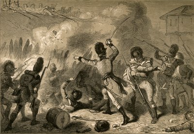 1878 में फोर्ट स्टीफेंसन में अंग्रेजों ने प्रतिकर्षण किया। द्वारा अल्बर्ट बोबेट