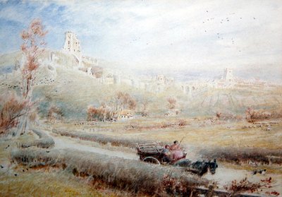 घोड़ा और गाड़ी, कॉर्फ़ कैसल द्वारा अल्बर्ट गुडविन