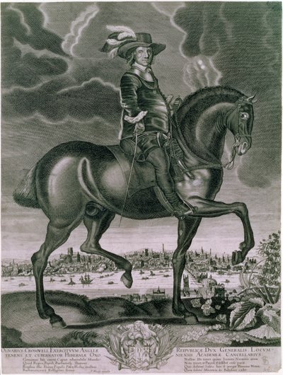 ओलिवर क्रॉमवेल का अश्वारोही चित्र, c1655 द्वारा अल्बर्ट हेलवेग