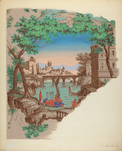 वॉल पेपर, सी। 1936. द्वारा अल्बर्ट जे. लेवोन