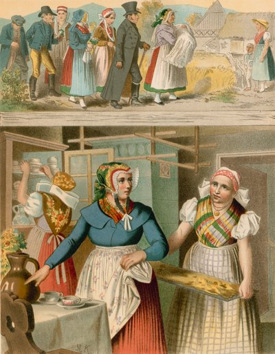 जर्मन वेशभूषा, प्रशिया (सिलेसिया प्रांत), बुचवाल्ड, फिशबैक द्वारा अल्बर्ट क्रेश्चमर