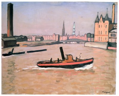 पोर्ट ऑफ हैम्बर्ग, 1909। द्वारा Albert Marquet