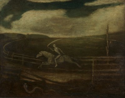 रेस ट्रैक, या डेथ ऑन ए पेल हॉर्स, c.1896-1908 (कैनवास पर तेल) द्वारा अल्बर्ट पिंकम राइडर