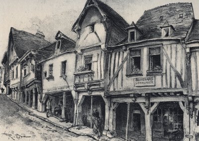 अल्बर्ट रोबिडा (1848-1926) द्वारा इले-एट-विलाइन - ला विइल फ्रांस - ला ब्रेटेन - टेक्स्ट, ड्रॉइंग और लिथोग्राफ विभाग में रुए पॉटरी ए फौगेरेस। द्वारा अल्बर्ट रोबिडा