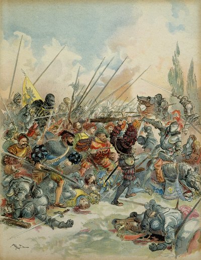 छठा इतालवी युद्ध (1521-1526): 24 फरवरी को पाविया (इटली) में किंग फ्रेंकोइस I (1494-1547) द्वारा अल्बर्ट रोबिडा
