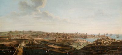 Valletta, माल्टा और उसके दूत के सात विचारों के समूह में से एक, c.1753 (कैनवास पर तेल) द्वारा अल्बर्टो पुलिसिनो