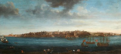 Valletta, माल्टा और उसके दूत के सात विचारों के समूह में से एक, c.1753 (कैनवास पर तेल) द्वारा अल्बर्टो पुलिसिनो