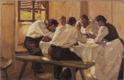 दोपहर का भोजन सूप, संस्करण II, 1910 द्वारा Albin Egger Lienz