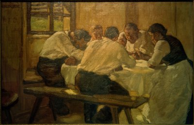 दोपहर का भोजन (सूप, द्वितीय संस्करण) द्वारा Albin Egger Lienz
