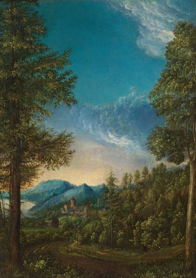 कैसल, सी के साथ लैंडस्केप। 1525 द्वारा Albrecht Altdorfer