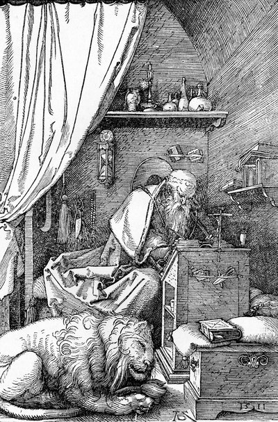 सेंट जेरोम इन हिज़ सेल, 1511, 1906 द्वारा Albrecht Dürer