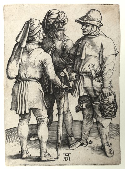 बातचीत में तीन ग्रामीणों, c.1497 द्वारा अल्ब्रेक्ट ड्यूरर