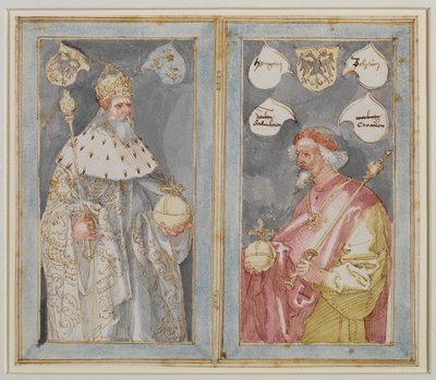 एम्परर्स शारलेमेन और सिगिस्मंड, 1507 - 1510 लगभग द्वारा अल्ब्रेक्ट ड्यूरर