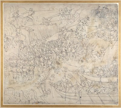कोन्स्टेन्ज़ झील पर रोर्शचैच के पास आक्रमण, c.1500 (कागज पर कलम और स्याही) द्वारा अल्ब्रेक्ट ड्यूरर