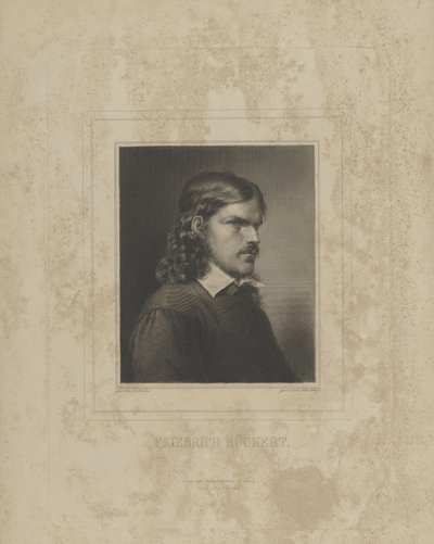 फ्रेडरिक रूएकर्ट का पोर्ट्रेट 1788-1866, 1840। द्वारा अल्ब्रेक्ट फुरचटेगॉट शुल्थीसिस