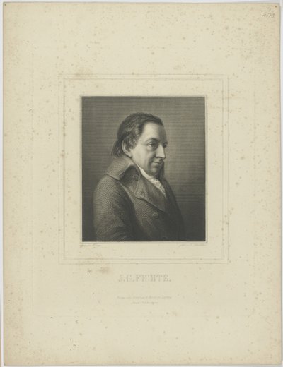 जोहान गोटलिब फिच्ते का पोर्ट्रेट 1762-1814। द्वारा अल्ब्रेक्ट फुरचटेगॉट शुल्थीसिस