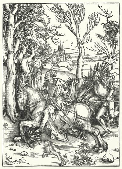 नाइट एंड द लैंडस्नेच द्वारा Albrecht Dürer