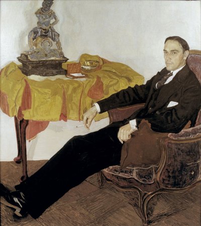 मिशैल इवानोविच टेरेशेंको का पोर्ट्रेट 1886-1956, 1911-1914 द्वारा हांग्जो जकोवलेविक गोलोविन