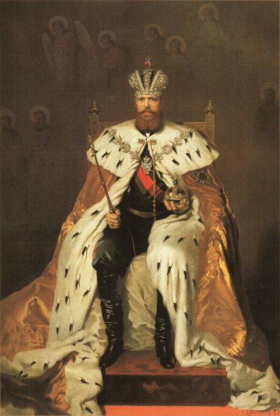 रूस के अलेक्जेंडर III का पोर्ट्रेट (1845-1894) द्वारा अलेक्सांद्र पेट्रोविक सोकोलोव