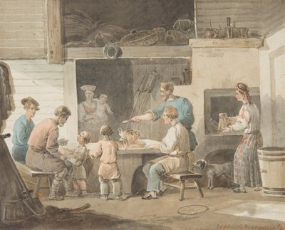 लंचटाइम, 1821 द्वारा अलेक्सी गाविलोविच वेनेत्सियानोव