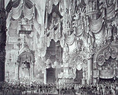 मिलान कैथेड्रल में फर्डिनेंड I (1793-1875) का राज्याभिषेक द्वारा एलेसेंड्रो (बाद में) Sanquirico