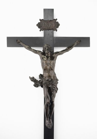 Crucifix, c.1646 (कांस्य, ebonizing और धुंधला के साथ मोती) द्वारा एलेसेंड्रो अल्गार्डी