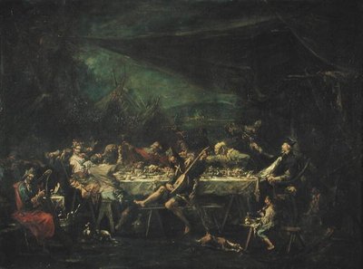 बोहेमियन वेडिंग बैंक्वेट, c.1730-35 द्वारा एलेसेंड्रो मैग्नासको